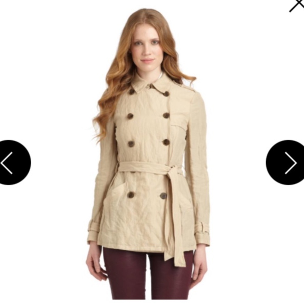 Gryphon double breasted mini coat beige Sz XS